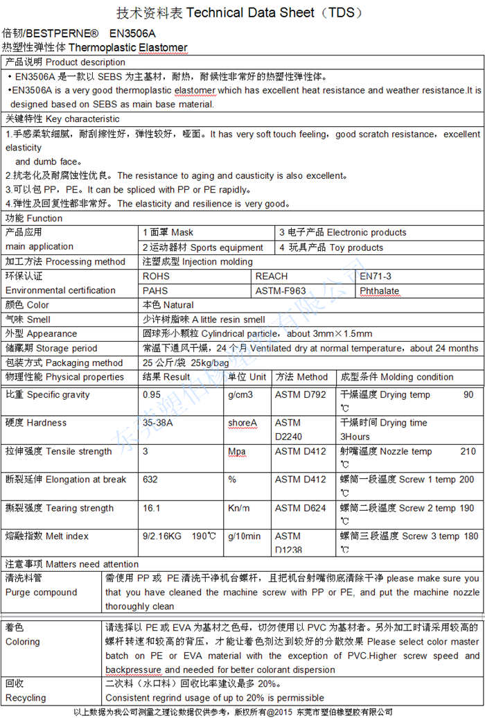 tpe眼鏡面罩料成型規格書